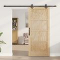 vidaXL Posuvné dvere ORKDAL 86 x 198,5 cm Borovicový masív Prírodná