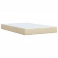 vidaXL Boxspring posteľ s matracom krémová 120x190 cm látka