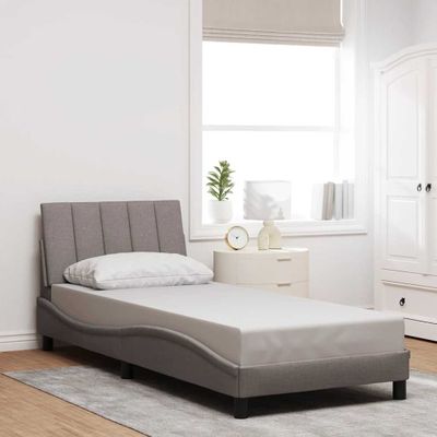 vidaXL Rám postele bez matraca Hanko Taupe 80x200 cm Látka