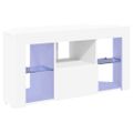 vidaXL Rohový LED TV kabinet 100 x 40 x 50 cm Biela Kompozitné drevo