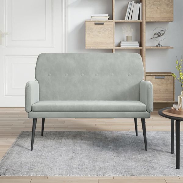 vidaXL Lavička bledosivá 108x79x79 cm zamat