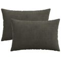 vidaXL Poťah na podložku 2 pcs HEERLEN Antracitová 50 x 75 cm manšestr