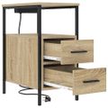 vidaXL Nočný stolík Sonoma dub 30 x 48 x 61 cm Kompozitné drevo