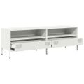 vidaXL TV skrinka biela 135x39x43,5 cm oceľ valcovaná za studena
