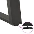 vidaXL Nohy k jedálenskému stolu v tvare U, 2 ks, antracitové, 90 x (72-73) cm, oceľ