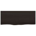 vidaXL Kúpeľňová doska tmavohnedá 100x40x(2-4) cm ošetrený masív