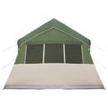 vidaXL Rodinný stan 487 x 340 x 216 cm Zelená Polyester a oceľ