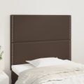 vidaXL Čelo postele hnedé 90x5x118/128 cm umelá koža