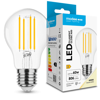 Modee LED žiarovka Filament Globe A60 7W E27 4000K