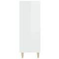 vidaXL Komoda lesklá biela 69,5x32,5x90 cm spracované drevo