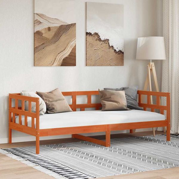 vidaXL Denná posteľ s matracom voskovo hnedá 80x200cm masívna borovica
