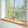 vidaXL Okenný parapet 2 ks svetlohnedá 110x30x2 cm dubový masív