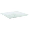 vidaXL Stolová doska, biela 60x60cm 6mm tvrdené sklo, mramorový dizajn