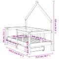 vidaXL Rám detskej postele so zásuvkami biely 70x140 cm mas. borovica