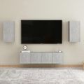 vidaXL | Nástenný TV kabinet | 2 pcs Betónová šedá 31 x 30 x 60 cm