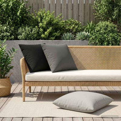 vidaXL Poťah na podložku 2 pcs HEERLEN Čierna 60 x 60 cm Polyester