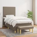 vidaXL Boxspring posteľ s matracom sivohnedý 100x200 cm látka
