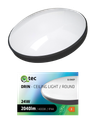 Led stropné svietidlo Q-236CP 24W 4000K ø37cm/kruhové čierne QTEC