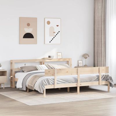 vidaXL Posteľ bez matraca 180x200 cm masívna borovica