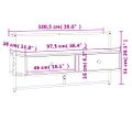 vidaXL TV skrinka nástenná hnedý dub 100,5x30x51 cm kompozitné drevo