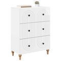 vidaXL Zásuvkový kabinet Biela s vysokým leskom 66 x 34,5 x 90 cm