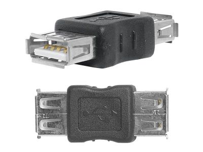 Spojka USB-AF/USB-AF čierna Spojka USB-AF/ USB-AF čierna