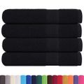vidaXL Uteráky FROGN 4 ks čierne 100x200 cm 360 g/m²