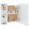 vidaXL Zrkadlová skrinka s LED biela 70x16,5x60 cm