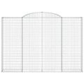 vidaXL Oblúkové gabionové koše 5ks 300x30x200/220cm pozinkované železo