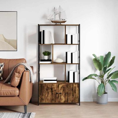 vidaXL Regál na knihy 80 x 30 x 155,5 cm Kompozitné drevo Dymová dub