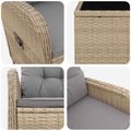 vidaXL Záhradný lounge set 2 ks Beige a svetlo šedá
