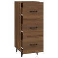 vidaXL Komoda hnedý dub 34,5x34x90 cm spracované drevo