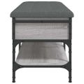 vidaXL Lavička na topánky sivá sonoma 102x42x45 cm kompozitné drevo