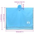 vidaXL Pončo do dažďa s kapucňou dizajn 2 v 1 modré 223x145 cm