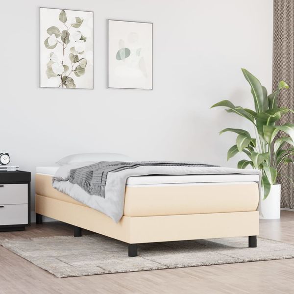 vidaXL Matrac s taštičkovými pružinami stredná tvrdosť krémový 120x190x20 cm látka