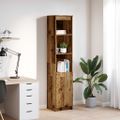 vidaXL Highboard Old Wood 37,5x35x180 cm Engineered Wood