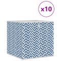 vidaXL skladacie úložné boxy 10 ks Modrá 32x32x32 cm Netkaná textília