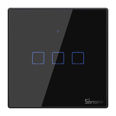 Inteligentný prepínač WiFi + RF 433 Sonoff T3 EU TX (3-kanálový)