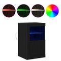 vidaXL LED komoda 2 ks 41 x 37 x 67 cm Kompozitné drevo Čierny dub