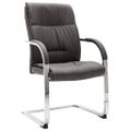 vidaXL Kancelárska stolička s perovou kostrou sivá látková