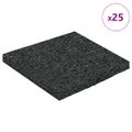 vidaXL Pad z gumových granúl na dvor Čierny 9 x 9 x 0,6 cm Guma