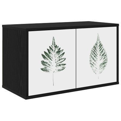 vidaXL Nástenný TV kabinet HANAU 69 x 33 x 40 cm Čierny dub
