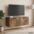 vidaXL Nástenná TV skrinka Nástenný Dymový dub 78,5 x 31 x 30 cm