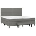 vidaXL Boxspring posteľ s matracom tmavosivá 200x200 cm látka