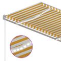 vidaXL Automatická markíza s LED a senzorom vetra 3,5x2,5 m žlto-biela