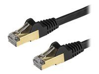 Kategória 6A - 26AWG (6ASPAT750CMBK) - Patch kábel - RJ-45 (M) do RJ-45 (M) - 7,5 m - STP - CAT 6a - lisovaný, prevedenie bez hrbolčekov - čierna