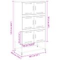 vidaXL Komoda antracitová 68,5x38,5x123,5 cm oceľ