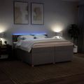 vidaXL Boxspring posteľ s matracom sivohnedý 200x200 cm látka