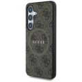 Obal Guess HC Magnetic PU 4G Ring Classic Logo pre Samsung Galaxy S25 hnedá