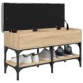 vidaXL Lavička na topánky sivá sonoma 82x32x45 cm kompozitné drevo